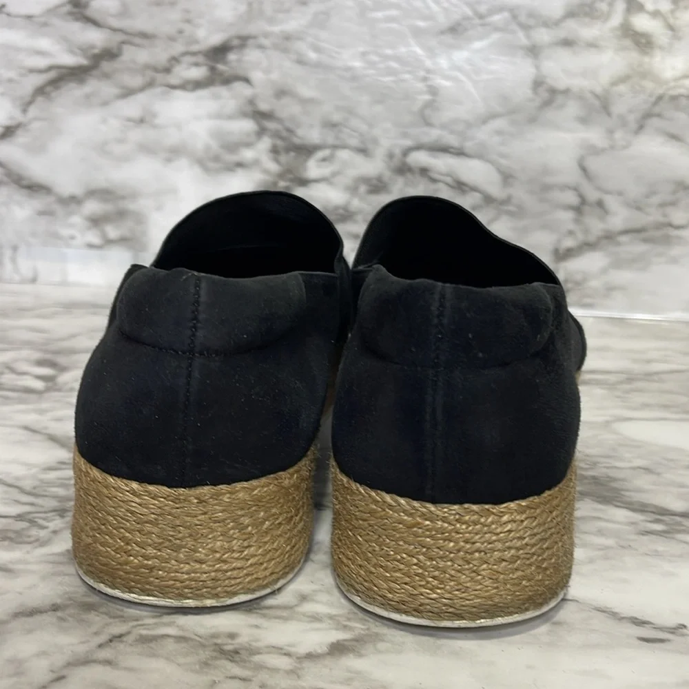 Vince Winford Women's Espadrille Suede Black Slip-On Loafers Sneakers Black 9M